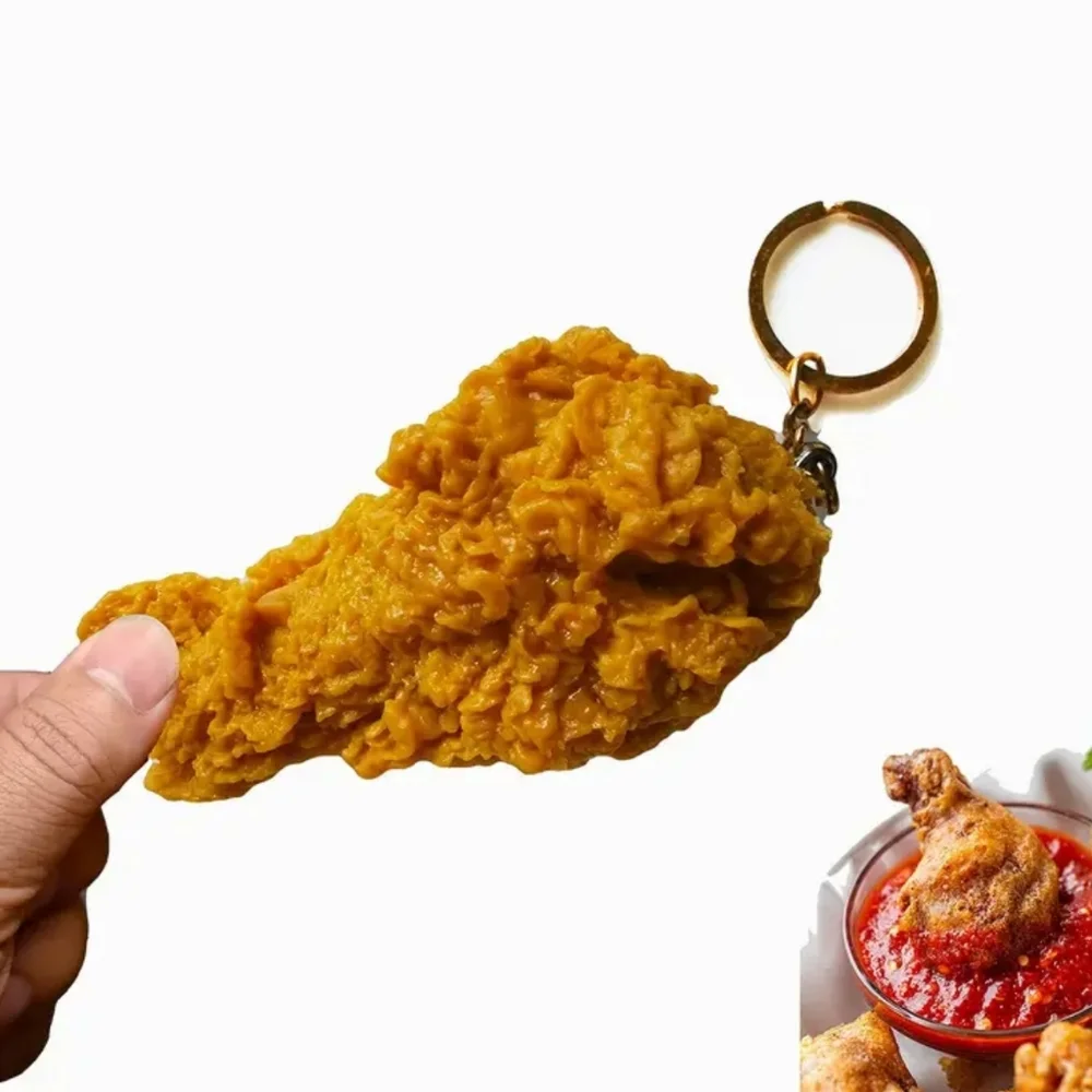 NWT! Fried Chicken Leg Cute Stlyish Key Chain NEW - Picture 3 of 5